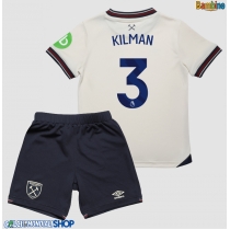 Maglie da calcio West Ham United Max Kilman #3 Seconda Maglia Bambino 2025-26 Manica Corta + Pantaloni corti)